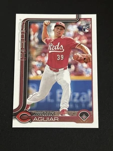 2025 Topps Serie 2 Julian Aguiar Rookie #566 Cincinnati Reds RC (W) - Foto 1 di 2