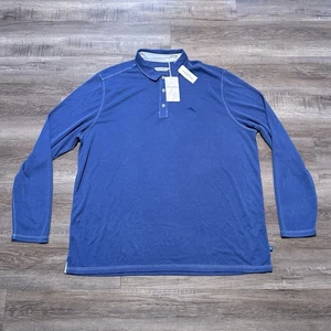 NEW Tommy Bahama Men's Size 2XLT Cobalt Haze Paradise Cove Long Sleeve Polo TALL - Imagen 1 de 7