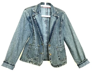 Just For You Jeansjacke Jacke Blazer Damen Gr40 L Stretch Blau Denim Baumwolle - Bild 1 von 6