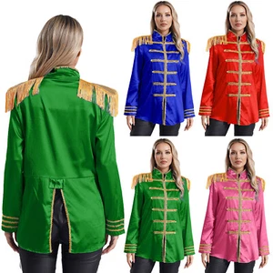 Womens Outerwear Tassel Shoulder Jackets Retro Tops Holiday Clubwear Costumes - Picture 1 of 55