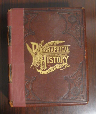 1890 Biographical History of Page County, Iowa Leather Towns Family Histories - Image 1 of 4