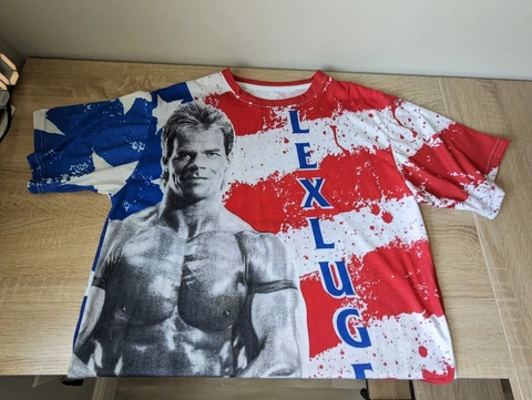 Lex Luger Shirt size XL - Vintage WWF WCW ECW - Reprint Cover