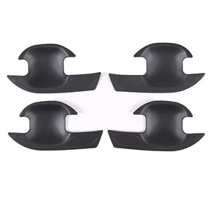 4PCS Matte Black Side Door Handle Bowl Cover Trim Fit For Ford RANGER 2012-2021 - Picture 1 of 10