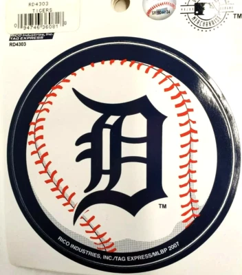 MLB Detroit Tigers - 4.5" Round Vinyl Decal, New - Image 1 of 2