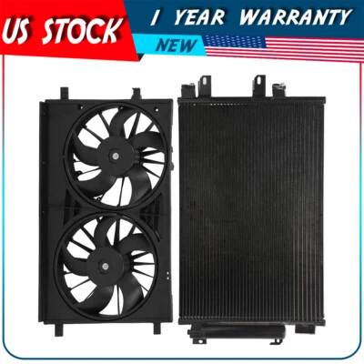 Engine Cooling Fan and AC Condenser Assembly For 2010-2012 Dodge Caliber - Изображение 1 из 4