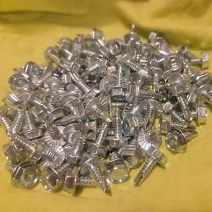 100 TEK TORNILLOS AUTOPERFORANTES PARA CHAPA 1/4 (#14) X 3/4", 7/16" HEXAGONAL DRIVER - Imagen 1 de 5