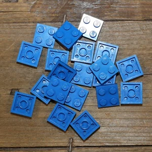LEGO 3022 Bright Blue Plate 2x2 Qty 20 - Picture 1 of 1