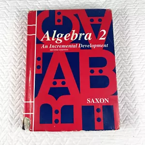 Saxon Algebra 2 Hardback Textbook Second Edition 1995 Homeschool FAST Shipping! - Foto 1 di 23