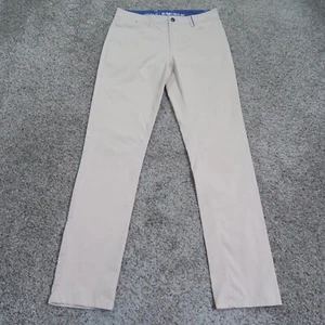 Johnnie O Pants Mens 32 Beige Cross Country Prep Formance Chino 5 Pocket 32x34 - Picture 1 of 13