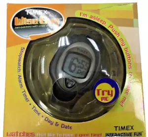 TIMEX WISE GUY INTERACTIVE FUN WATCH, DATABANK,ALARM, TIMER, 30M WATER RESISTANT - Picture 1 of 16