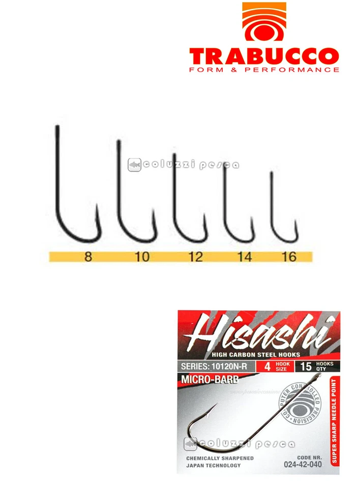 AMI TRABUCCO HISASHI 10120N-MICRO BARB PESCA OCCHIELLO MARE FIUME - Immagine 1 di 1