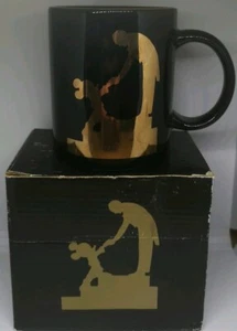 Rare Boxed Walt Disney Mug, Fantasia black and gold silhouette - Picture 1 of 12