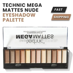 Technic Mega Mattes Nude Eyeshadow Palette - 12 Pigmented, Professional, Long La - Picture 1 of 6