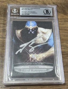 Josh Brolin SIGNED Thanos 2020 Marvel Masterpieces #98 BGS BAS AUTO - Picture 1 of 2