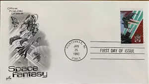 U.S. FDC Space Fantasy Huntsville, AL 1993 Art Craft Set of 5 First Day Covers - Picture 1 of 5