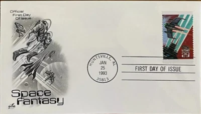 U.S. FDC Space Fantasy Huntsville, AL 1993 Art Craft Set of 5 First Day Covers - Image 1 of 4