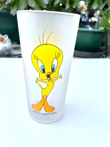 MONKEYS OF MELBOURNE Warner Bros TWEETY PIE Frosted Drinking GLASS Tumbler - Picture 1 of 3