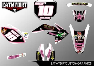 PER HONDA CRF 150R 2007 - 2017 DECALCOMANIE GRAFICHE PERSONALIZZATE ADESIVI MX MOTOCROSS - Foto 1 di 2