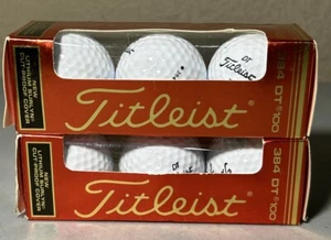 2 Boxes 6 Balls Titleist 384 DT 100 Golf Ball Lithium Surlyn Cover #1 Ball RARE - Picture 1 of 2