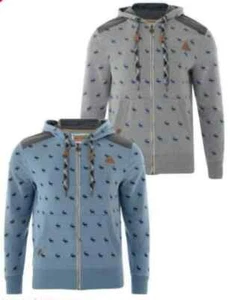 Mens Rock & Revival Zip Up Hoodie Contrast Detail All Over Ram Print R606662C - Picture 1 of 5