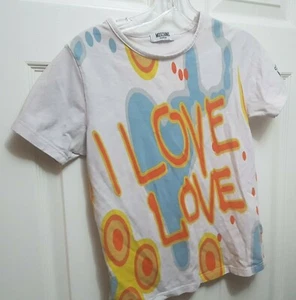 Moschino Authentic T-Shirt I Love Love Cheap & Chic Sz. S/XS/M? 100% Cotton - Picture 1 of 12