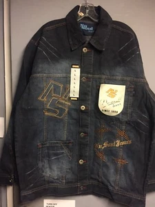 HERREN DUNKEL WASH DENIM SHIRT JACKE TASCHE GROSS & GROSS GRÖSSE NY SOUL STIL VERKAUF - Bild 1 von 2