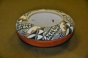 Mary Lowden, Acoma Pueblo Pottery Bowl Pot - Polychrome, Signed 8" - Picture 1 of 6