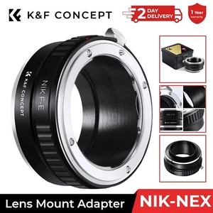 K&F Concept Lens Mount Adapter for Nikon AI/F Mount to Sony E Mount Camera - Picture 1 of 7