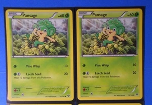 3x Pansage 10/146, 2x Lillipup 108/146 Pokemon JCC tarjeta XY conjunto base común casi nuevo - Imagen 1 de 3