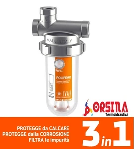 Dosatore di polifosfati e silicati e filtro Polifemo New by pass IVAR da Ø 1/2 - Foto 1 di 1