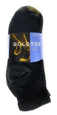 Pacote com 6 meias esportivas masculinas de algodão Gold Toe algodão TAMANHO 10/13 irregular - Imagem 1 de 4