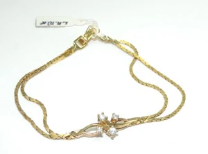 Brazalete mujer American chapado en oro con circonitas  - Imagen 1 de 3