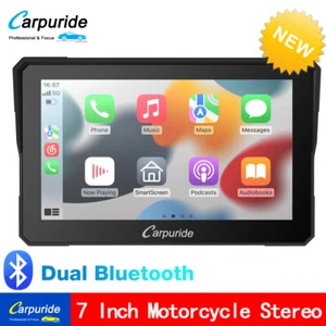 Carpuride 7 Inch Motorcycle Navigator Wireless CarPlay Waterproof IPS Screen GPS - Foto 1 di 13
