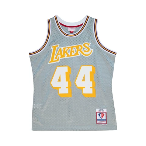 Mitchell & Ness Silver NBA L. A. Lakers Jerry West 1971-72 75th Swingman Jersey Cover