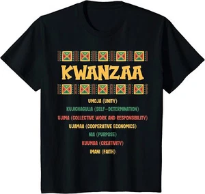African American Christmas - Kwanzaa Gift Youth Unisex T-shirt - Picture 1 of 7