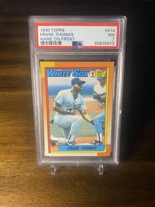 1990 Topps - Frank Thomas - No. 414 - Nombre en la parte delantera - PSA 7 - Imagen 1 de 3