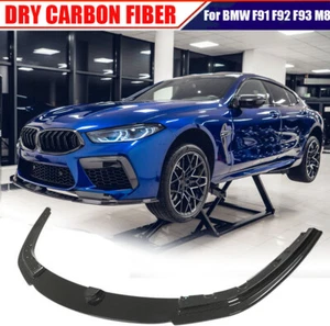 For BMW 8 Series F91 F92 F93 M8 2019-22 DRY CARBON Front Bumper Spoiler Lip Kit - Imagen 1 de 14