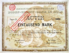 ungelocht Rheinisch-Westfälische Boden-Credit Bank AG Köln histor. Aktie 1895