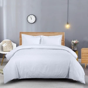 Palatial King 120x98 Stripe Duvet Cover Set – Cotton 1000TC Oversize Duvet Cover - Picture 1 of 8