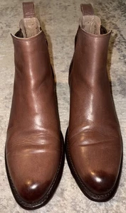 Tecovas Boots Mens 9.5 D Chestnut Brown The Chance Leather Chelsea Pull On Boots - Picture 1 of 14