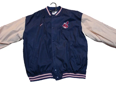 Vintage Reebok Baseball Cleveland Indians Chief Wahoo Team Jacket Size Large !!! - Image 1 of 4