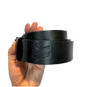 Cinturón de cuero duradero hecho a mano para hombre cuero madriguera negro 1,5 pulgadas talla 46 - Imagen 1 de 6