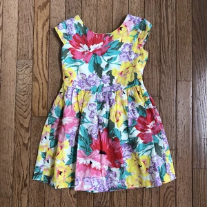 Gap Kids Girls Size Small 6/7 Summer Sleeveless Floral Dress - Picture 1 of 6