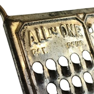 Vintage Cheese Grater All In One Flat Metal Antique Vegetable Wall Art Decor - Picture 1 of 9