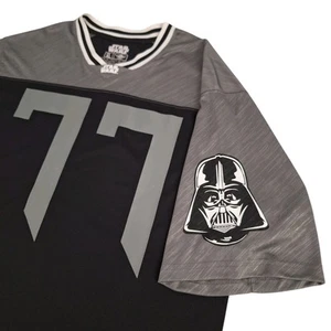 Star Wars Darth Vader #77 Football Jersey Mens XL Black Silver Short Sleeve - Picture 1 of 15
