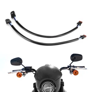10" Dyna Softail Sportster Front Turn Signal Wiring Extension Cable for 2016-Up - Picture 1 of 14