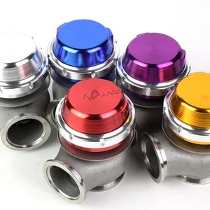 Colector de turbocompresor universal de 40 mm banda en V 4" compuerto residual + resorte púrpura de 14 psi - Imagen 1 de 5