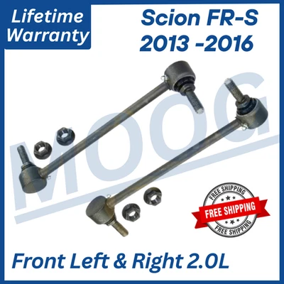 Par de eslabones de barra estabilizadora delantera MOOG OEM para 2013-2016 Scion FR-S 2,0 L garantía de por vida Foto 1 de 4