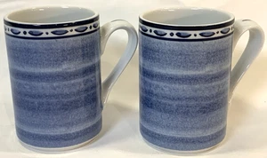 2003 DANSK Bistro Belgian Blue Dinnerware Portugal 4 Coffee / Tea Mugs 10 oz ☕️ - Picture 1 of 8