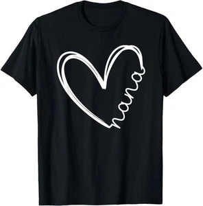 Funny Nana Heart for Grandma Mother Day Women T-Shirt Hoodie - Picture 1 of 16